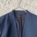 Theory No-Collar Jacket Pantsuit Navy Setup