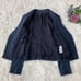 Theory No-Collar Jacket Pantsuit Navy Setup