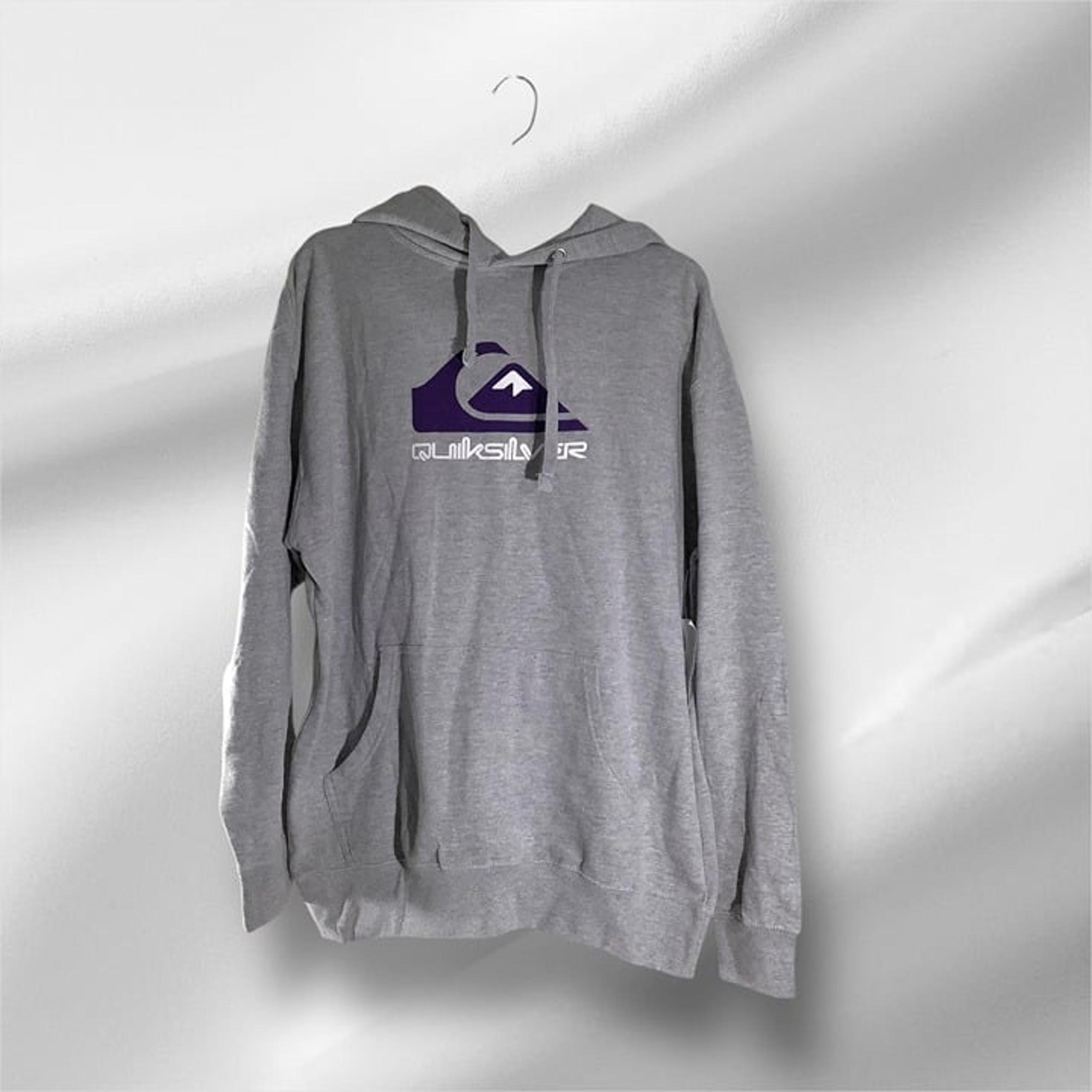 NWT Quiksilver Men's Big Logo Hood Pullover Hoodie Sweatshirt, Large