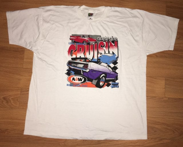Vintage 1999 A&W Cruisin Car Tshirt