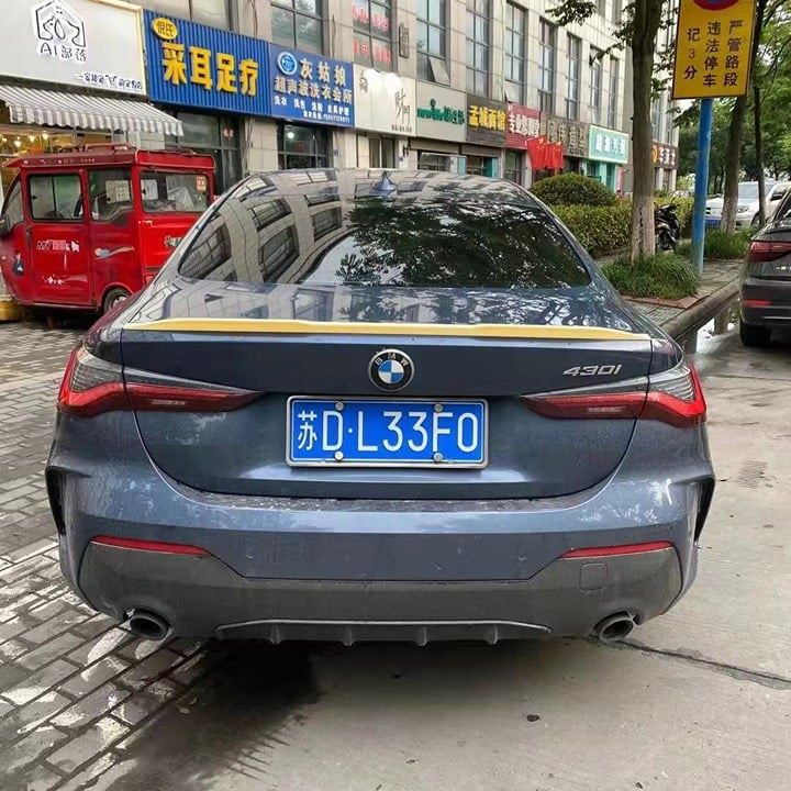 2021+ For BMW 4 Series 2 Doors G22 Rear Spoiler PG PSM Style Gloss Black Wing Br