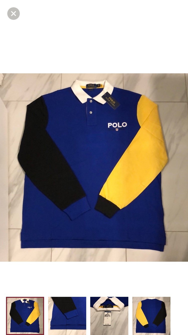 Men’s Polo Ralph Lauren Colorblock Classic Fit Long Sleeve Polo Shirt