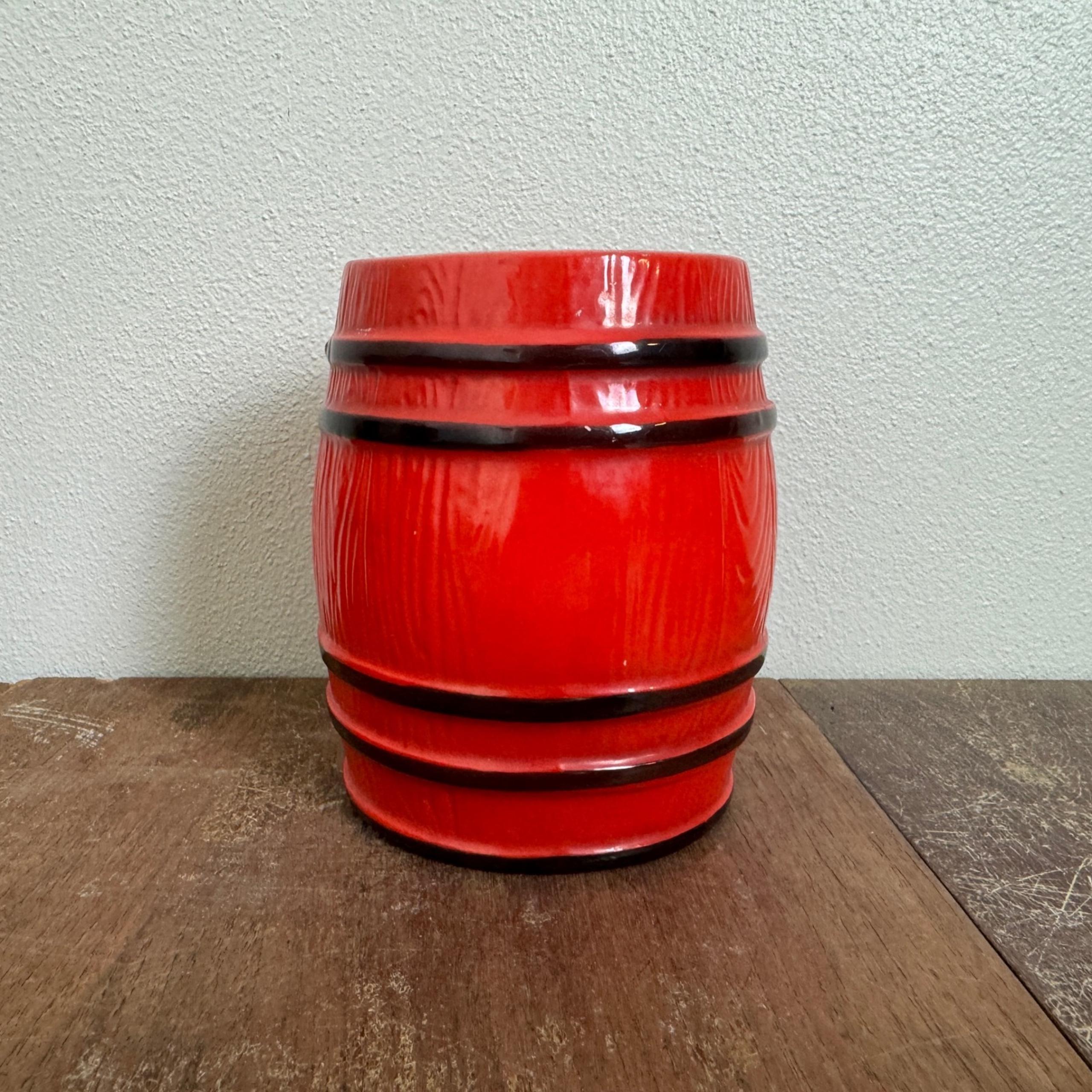 Old McDonald Farm Red Barrel Jar Canister 4.75 inches REPLACEMENT - NO LID