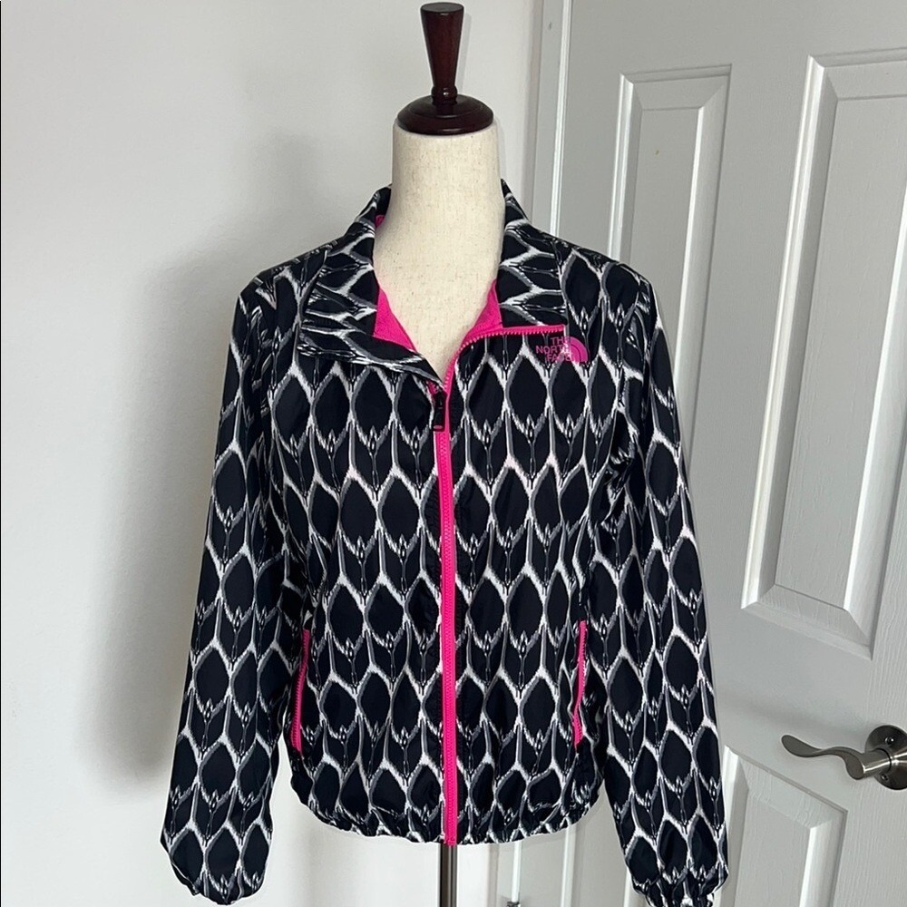 The North Face Black and Pink Bomber Jacket Size Medium