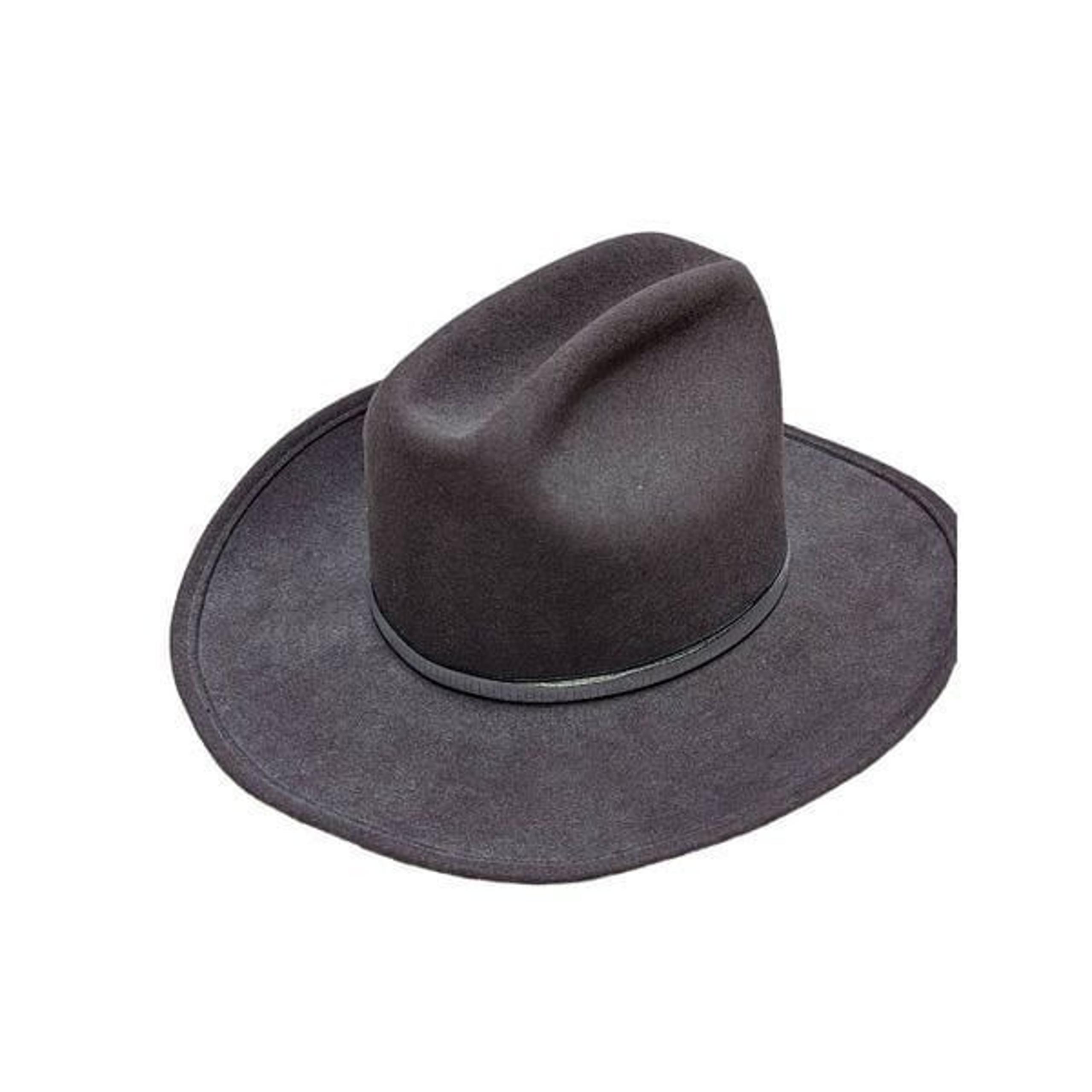 Eddy by Chris Eddy Mens Gray Wool USA Made Silver Metallic Band Cowboy Hat 6 7/8
