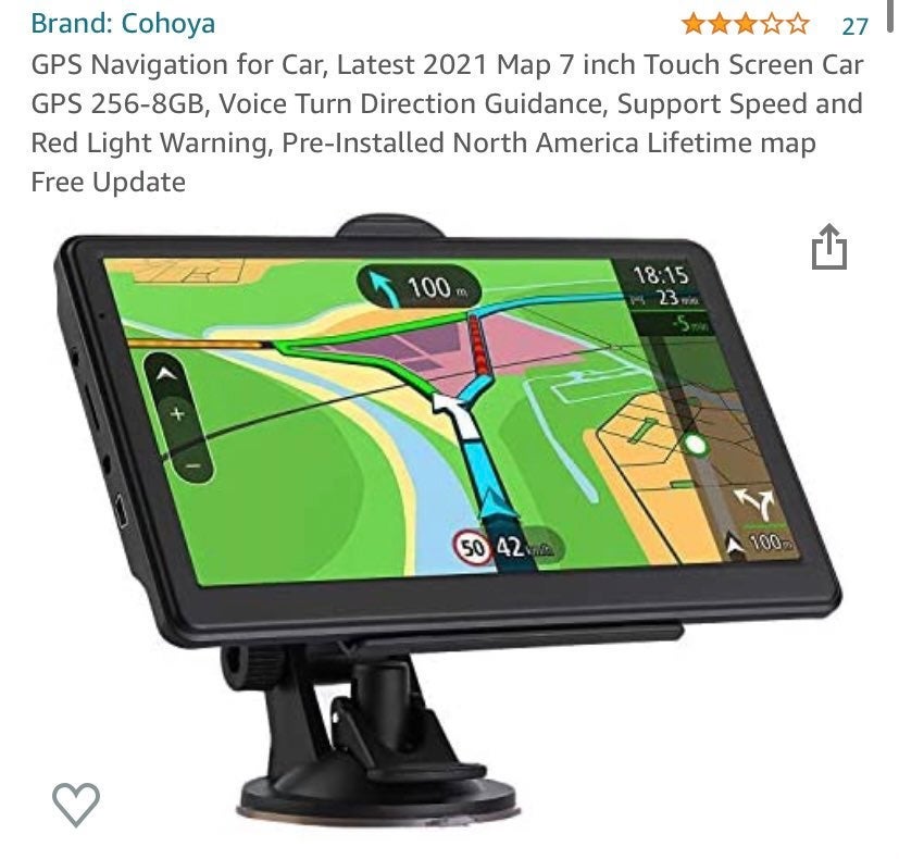 Brand New GPS Navigation for Car, Latest 2021 Map 7 inch Touch Screen Car GPS