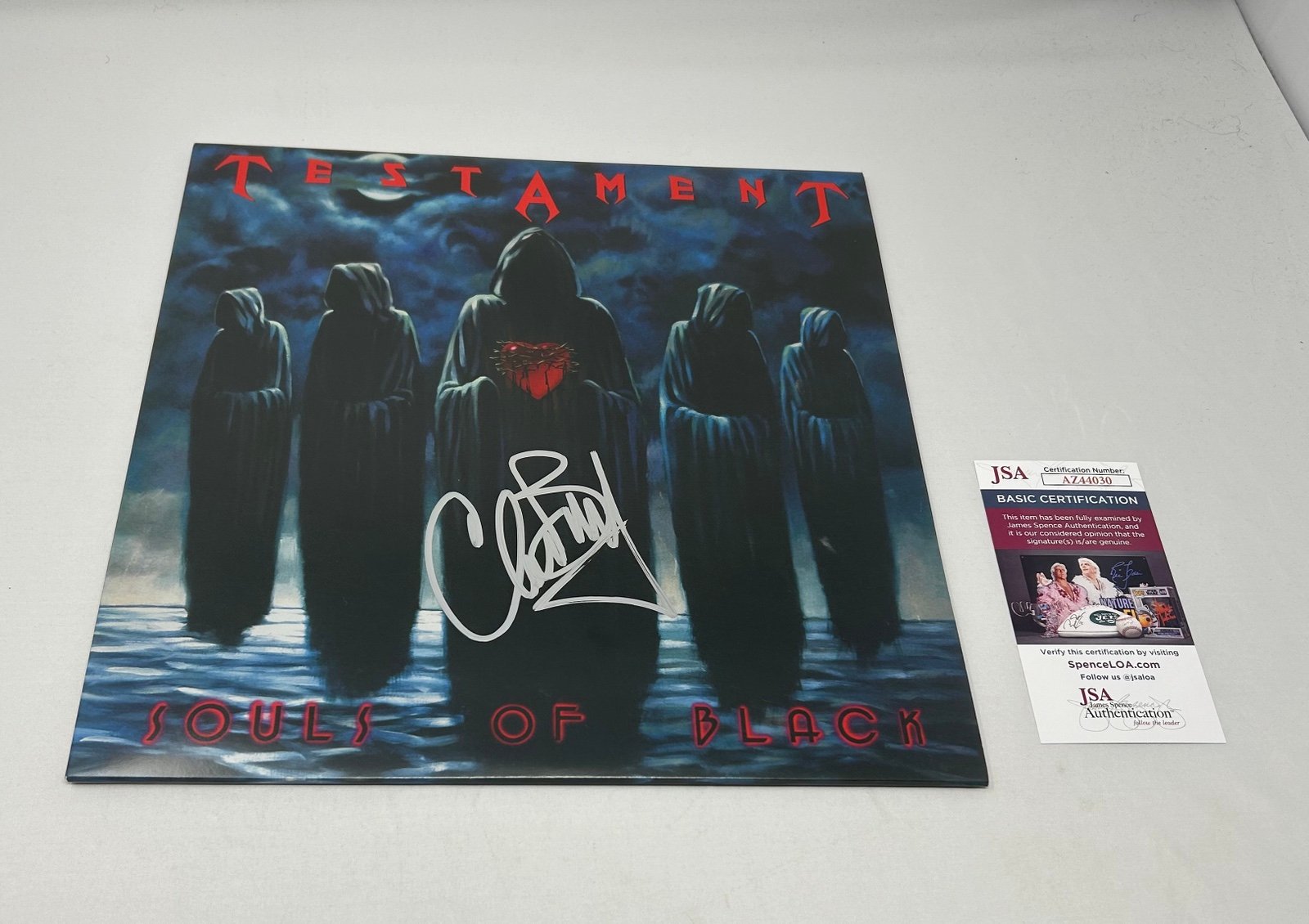 Chuck Billy of Testament signed Souls of Black Album JSA COA