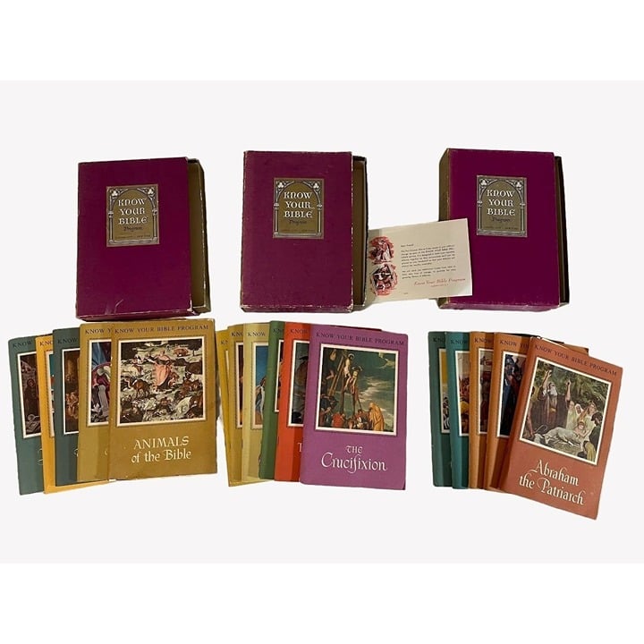 Vintage 1962 Know Your Bible Program Lot Of 16 Books Nelson Doubleday Inc.
