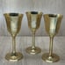 MJK Handicrafts Set Of 4 Gold-Plated Wine Goblets With Etched Floral Design