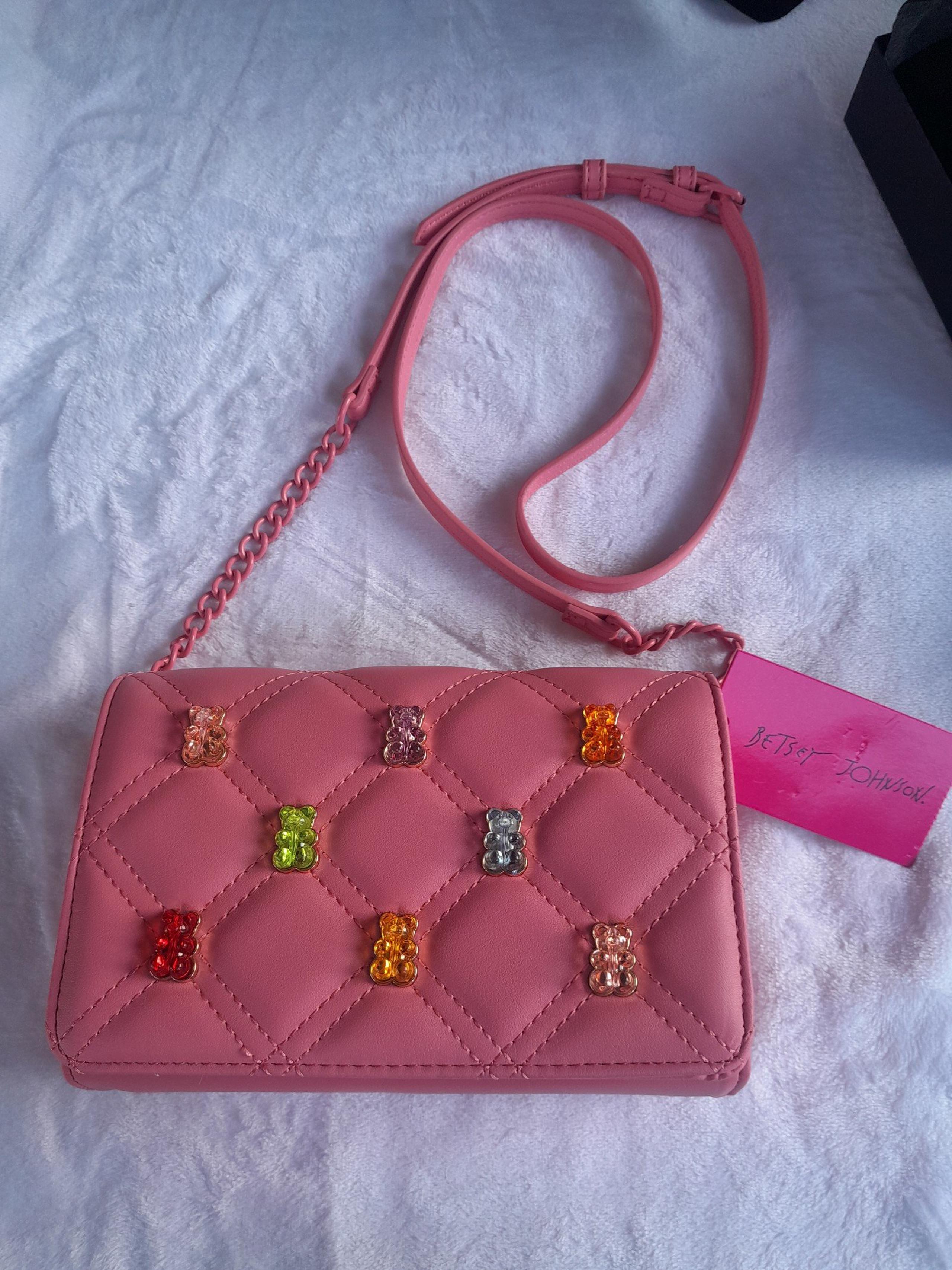 Betsey Johnson Pink Gummie Bear Kitch Crossbody Bag NWT