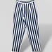 Vintage Cotton Brothers Nautical Striped Pants Blue White Vertical Stripes Sz 34
