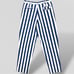 Vintage Cotton Brothers Nautical Striped Pants Blue White Vertical Stripes Sz 34