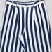 Vintage Cotton Brothers Nautical Striped Pants Blue White Vertical Stripes Sz 34
