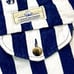 Vintage Cotton Brothers Nautical Striped Pants Blue White Vertical Stripes Sz 34