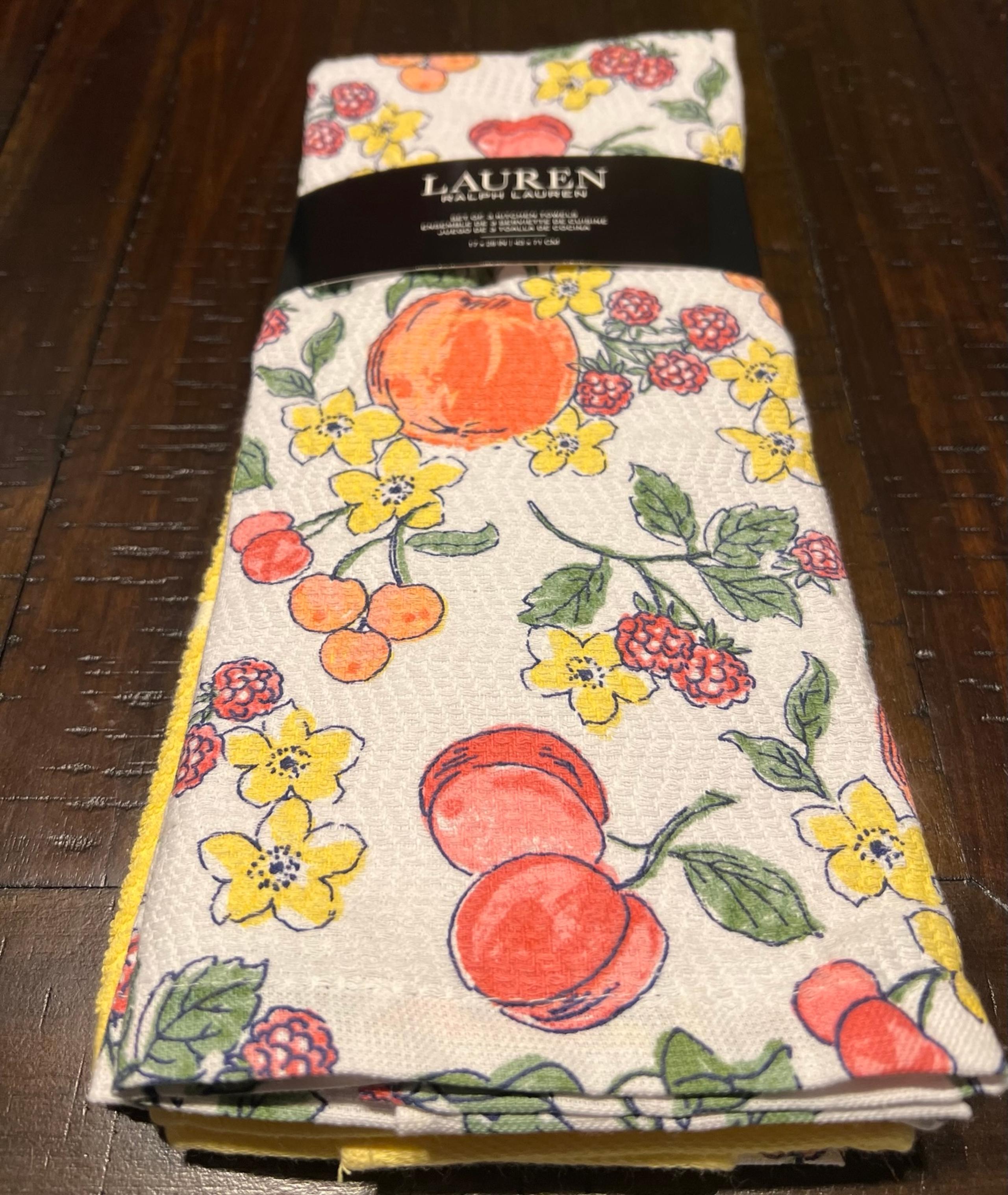 Lauren Ralph Lauren Fruits and Flowers Kitchen Towels