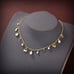 Gold rectangular fashion necklace