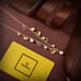 Gold rectangular fashion necklace