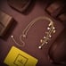 Gold rectangular fashion necklace