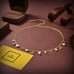Gold rectangular fashion necklace