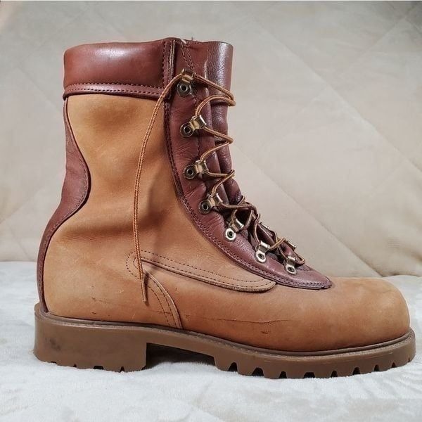 Mens Steel Toe Leather Work Boots. Leather Lined. Oil Resistant. Size 11