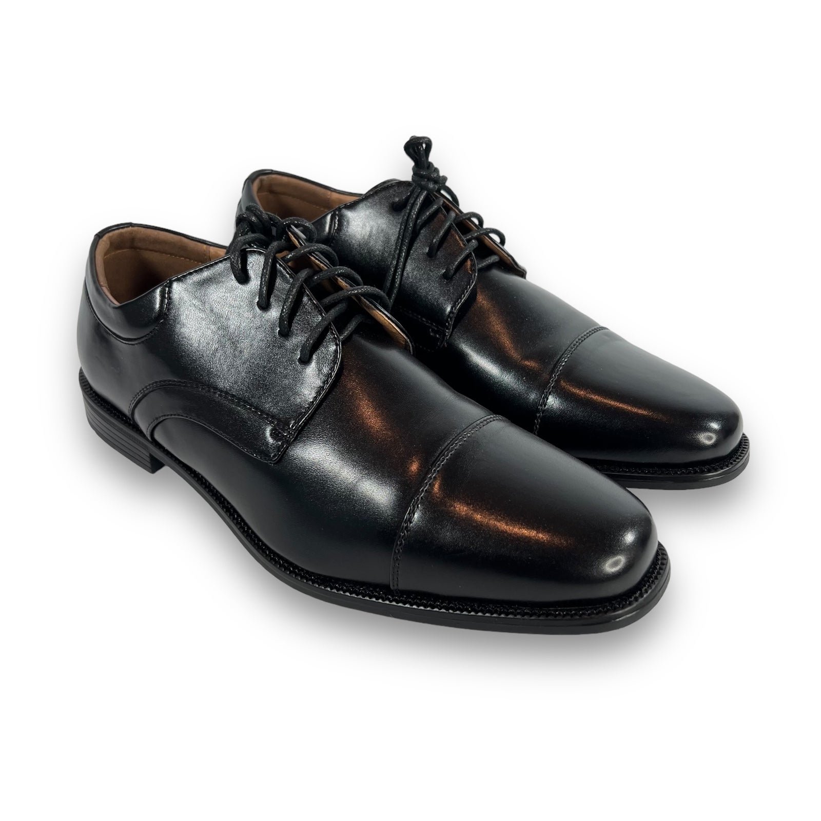 New Mens dress shoes Nunn Bush comfort gel black dress shoes 11 wide.