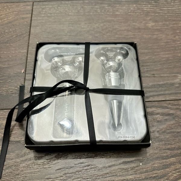 Disney Parks Cork Screw Wine Stopper Set New