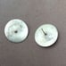 Sterling silver disc earrings with tiny pearl