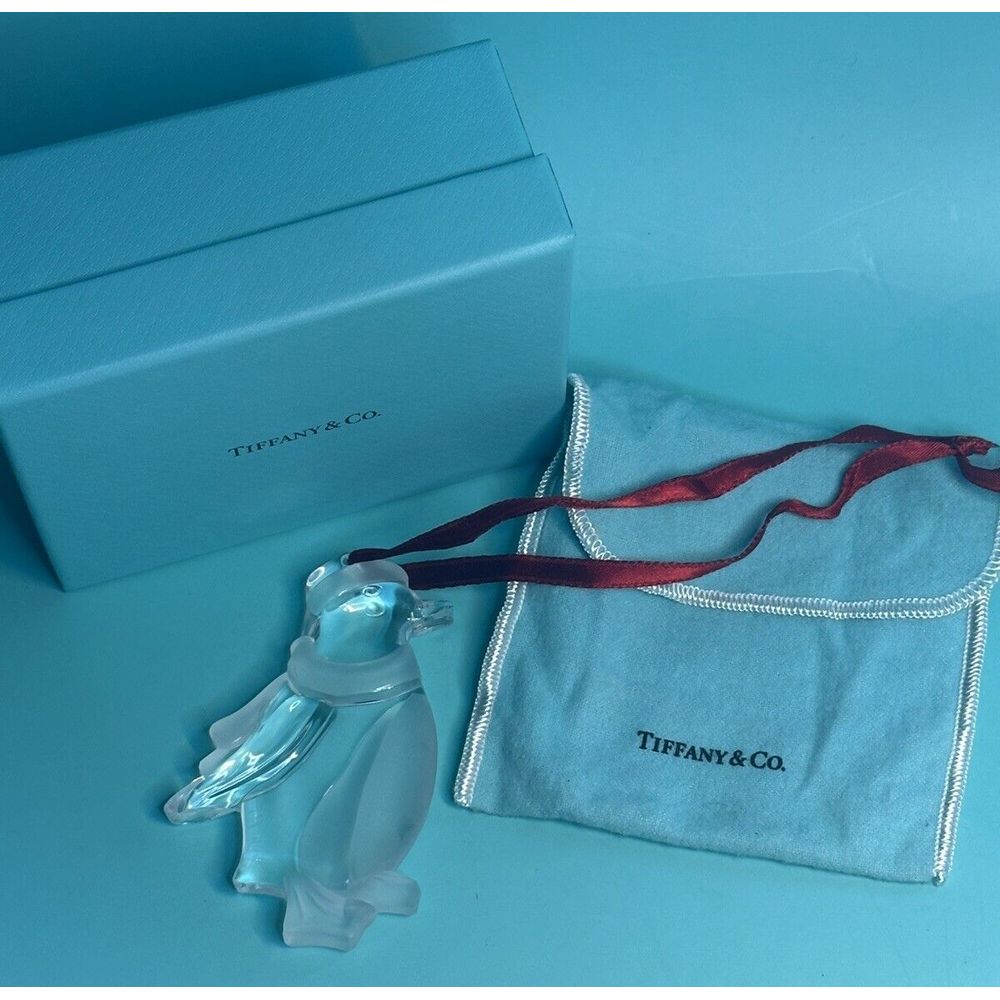 Tiffany & Co Crystal Penguin Christmas Ornament