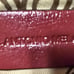 Antonio Melani Large Pebbled Leather Red Hand Bag Gold Accents