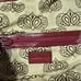 Antonio Melani Large Pebbled Leather Red Hand Bag Gold Accents