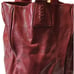 Antonio Melani Large Pebbled Leather Red Hand Bag Gold Accents