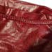 Antonio Melani Large Pebbled Leather Red Hand Bag Gold Accents