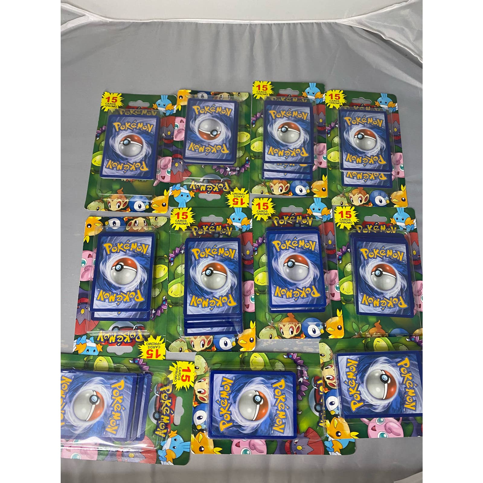 Pokemon Card Booster Pack 15 Cards 2012 + 1 1998 Myster Card 11 packs