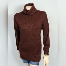 Vintage Rodier Burgundy Turtleneck SZ L