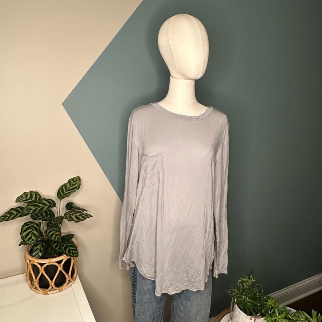 Groceries Apparel Lazy Long Sleeve Tee Sustainable Top Organic Lyocell NWT Small
