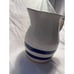 Vintage Roseville Ohio Pottery Cobalt Striped Cream Pitcher Small Crack on Spout