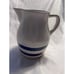Vintage Roseville Ohio Pottery Cobalt Striped Cream Pitcher Small Crack on Spout