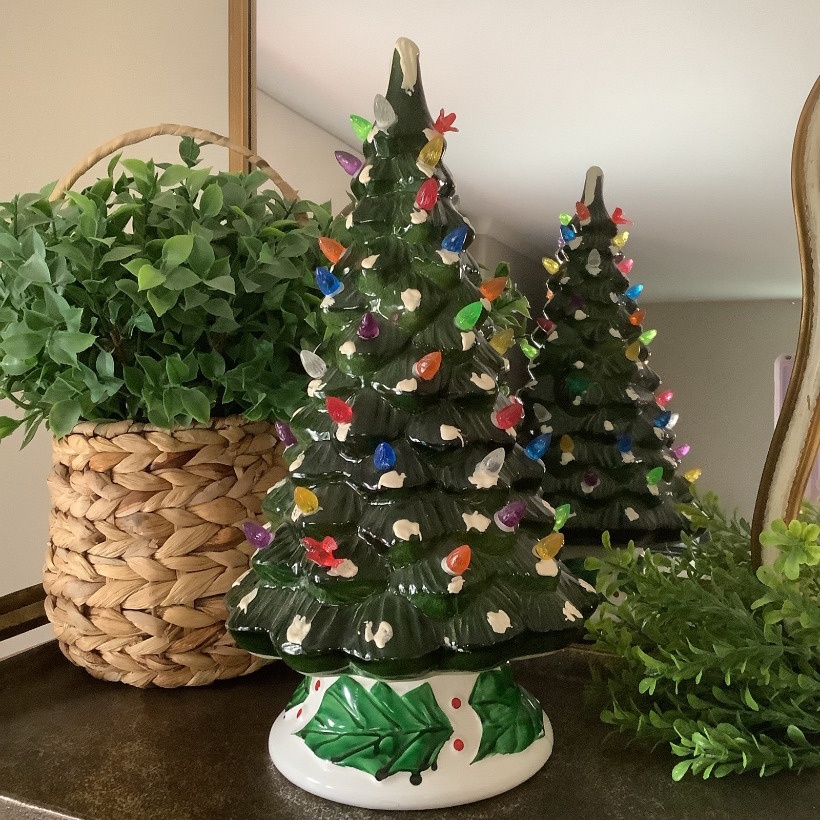 Vintage Light Up Christmas Tree