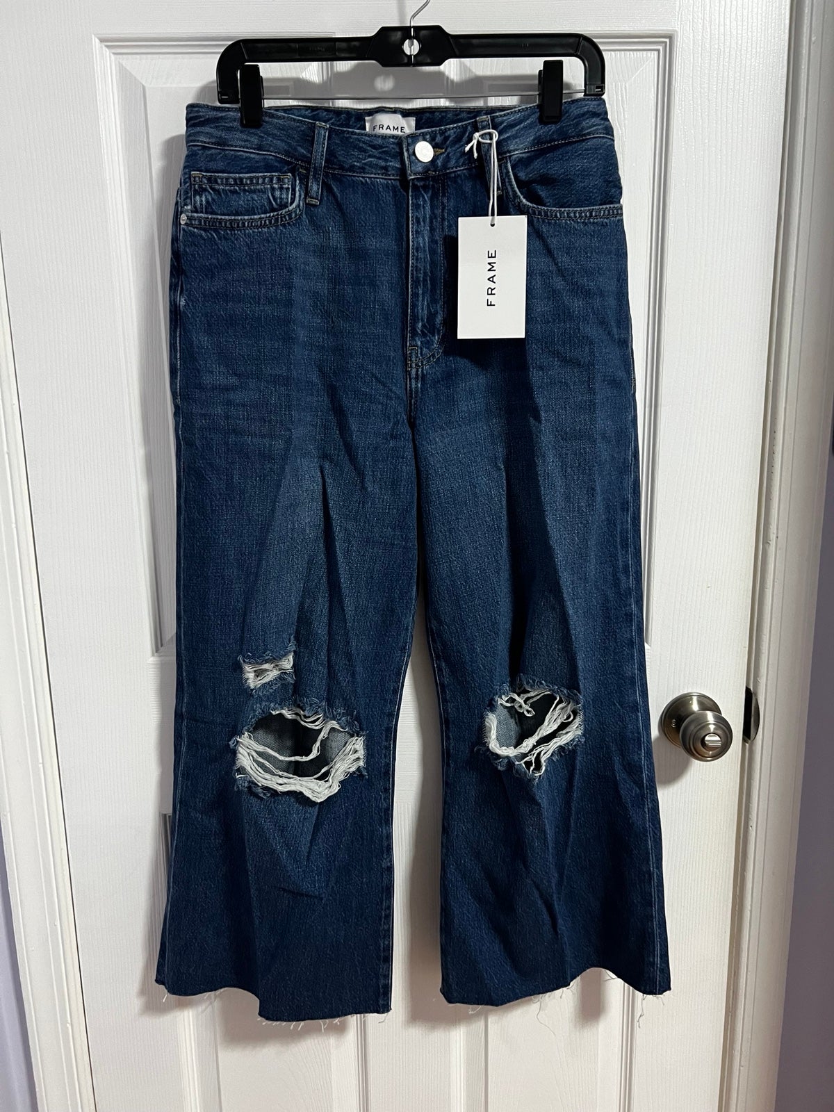 NWT Frame Jeans High Rise Wide Crop sz 31