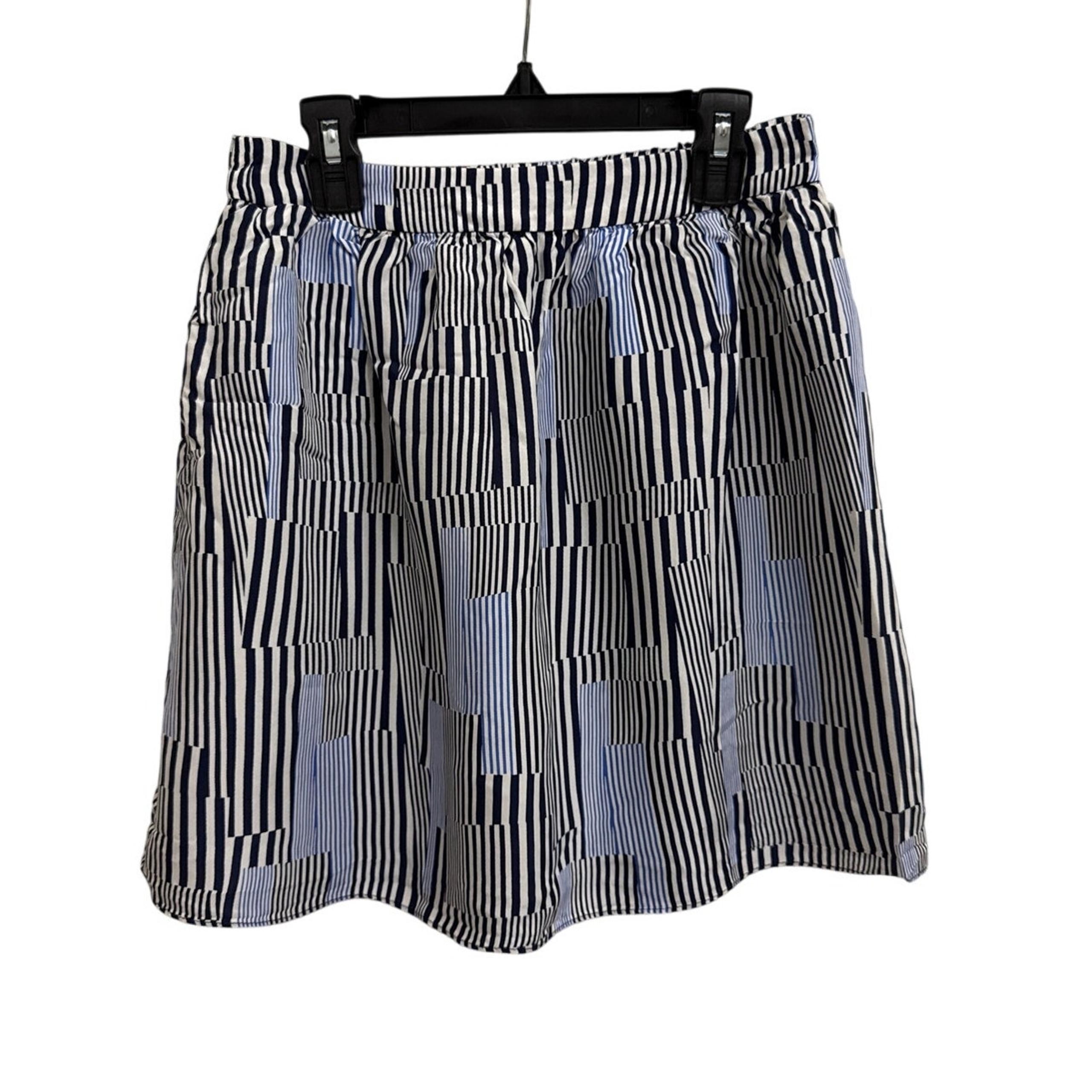 Armani Exchange Blue & White Striped Mini Skirt - Size Women's 2