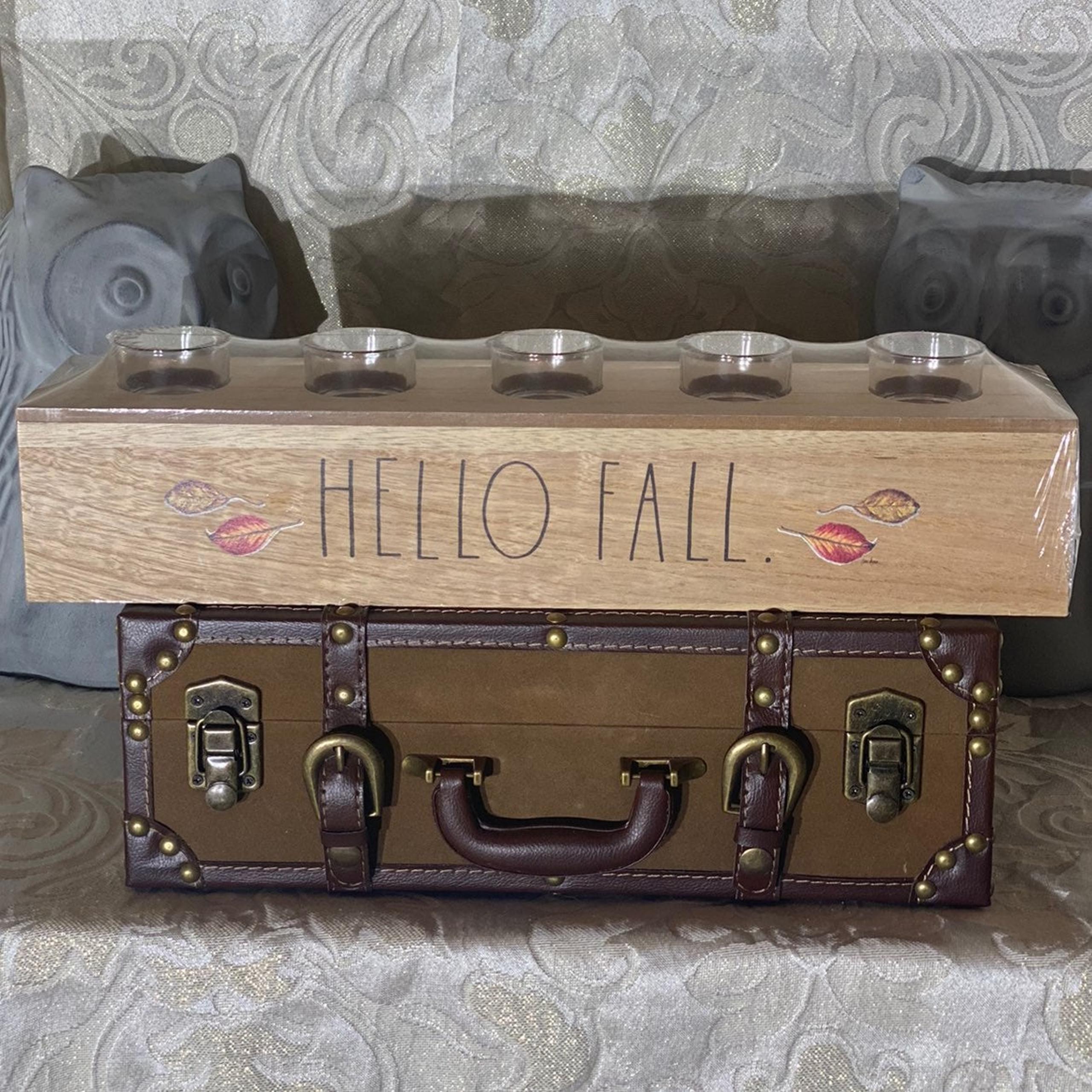 Rae Dunn "HELLO FALL" Tea Light Candle Holder