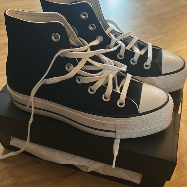 Converse Chuck Taylor All Star Lift High 'Black White' 560845F size 5