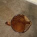 Vintage Cubist Amber Indiana Glass Pitcher