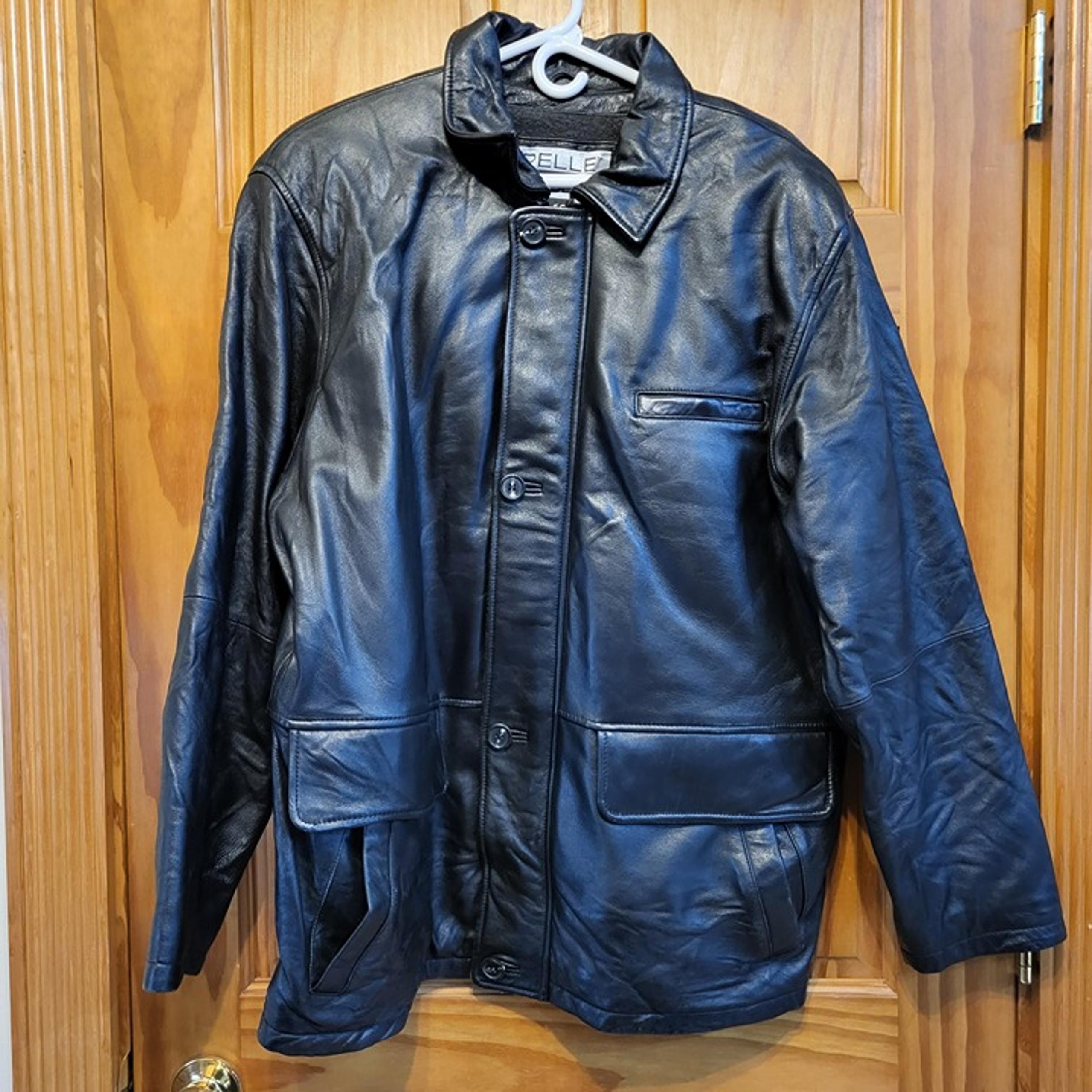 Wilson Pelle Studio Mens Insulated  Leather jacket black size L