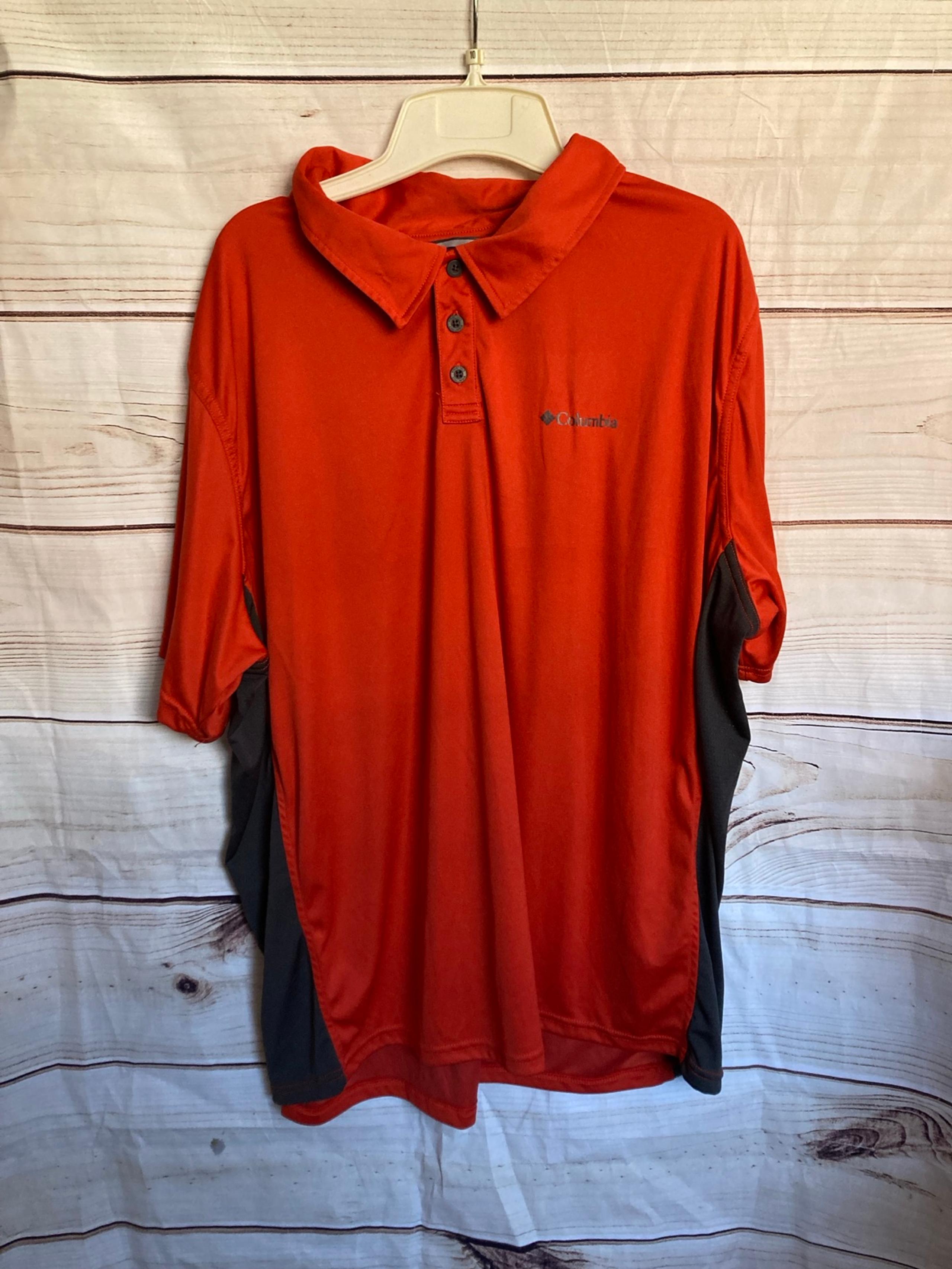 Columbia polo shirt-Men’s XXL orange and gray