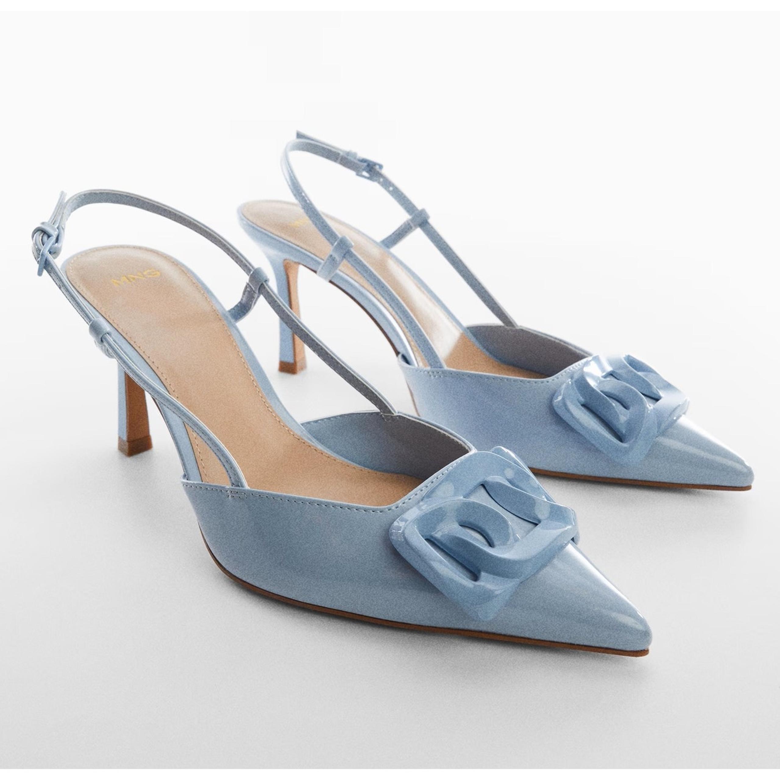 MANGO Faux Leather Patent Heels NWT