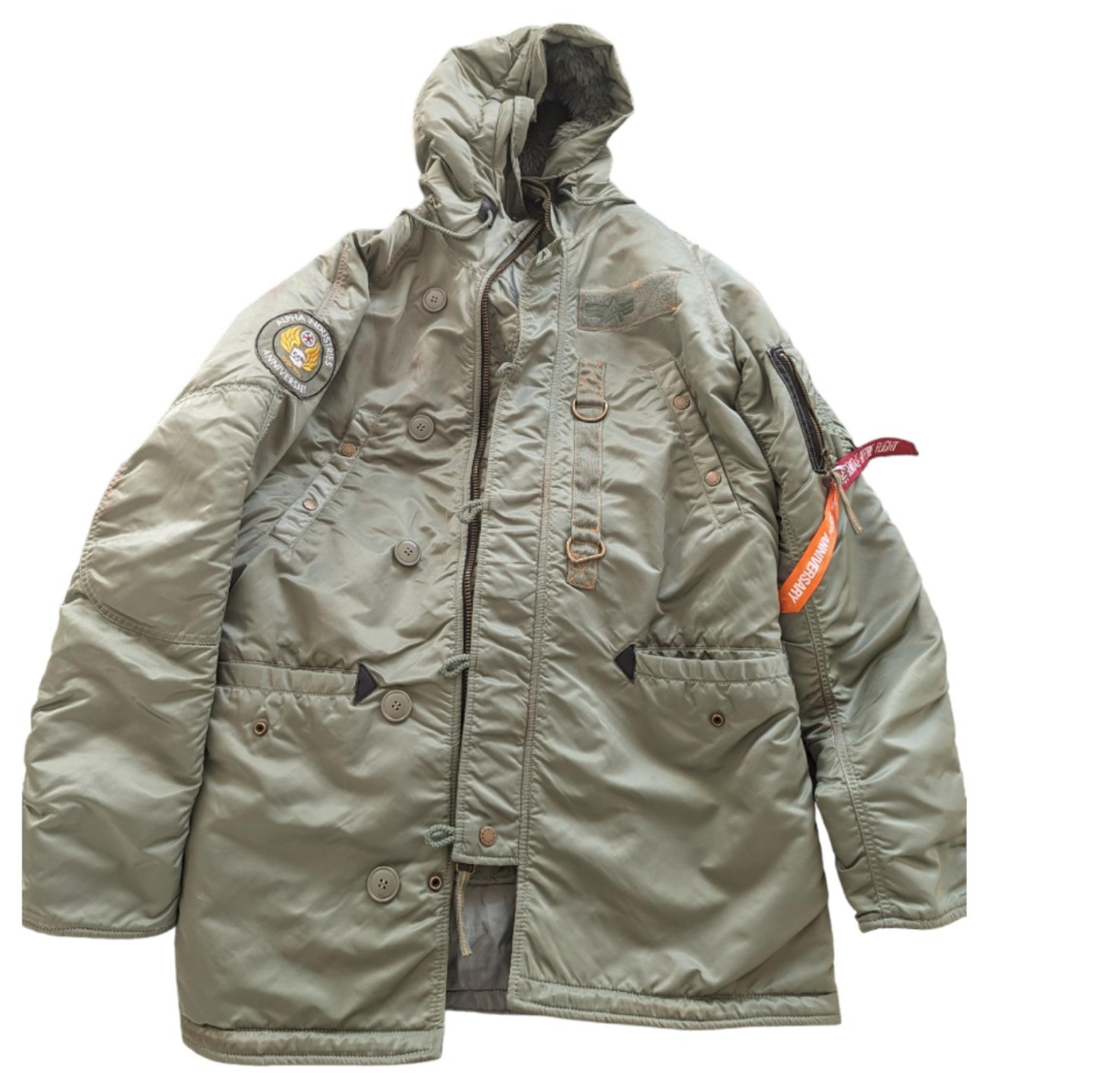 alpha industries men's N-3B 55th anniversary Nylon Parka Coat Small