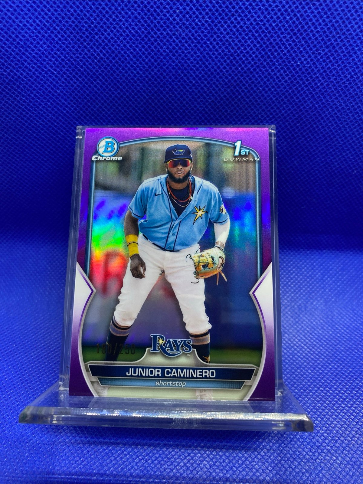 2023 Bowman - Chrome Prospects Purple Refractor #BCP-61 Junior Caminero /250 RC
