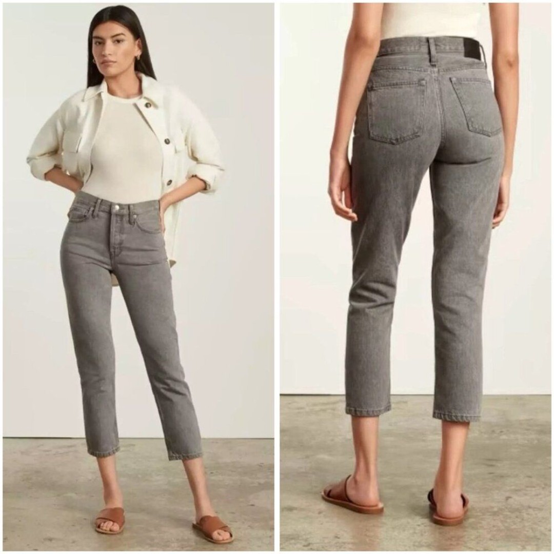 Everlane Organic Cotton The 90’s Cheeky Crop Jean Acid Gray Size 28