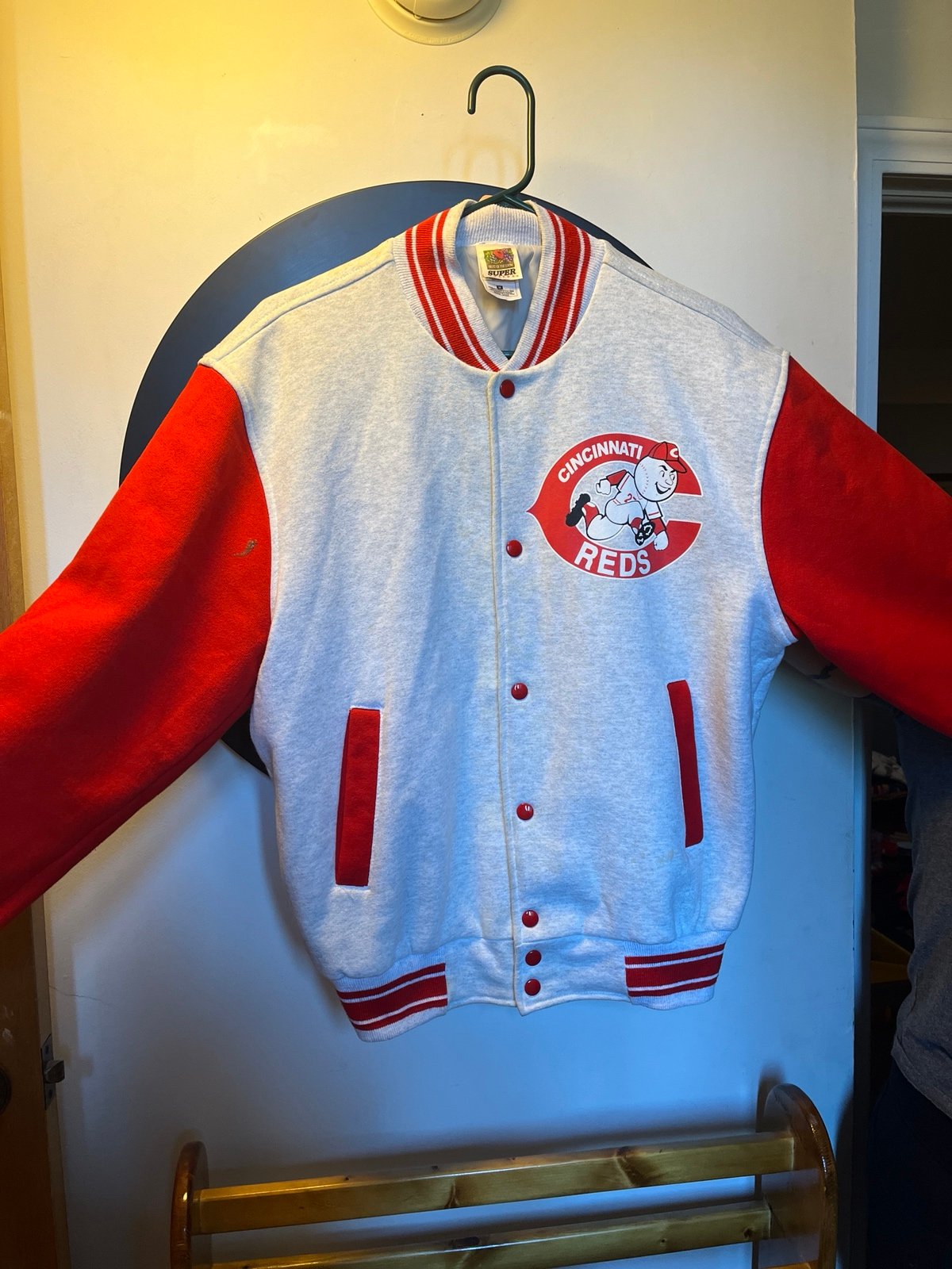 Letterman Reds baseball jacket